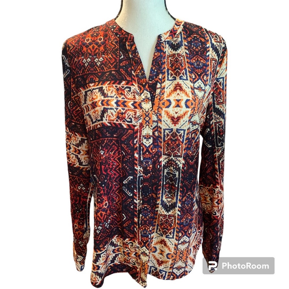 Sanctuary Abstract Button Front Blouse - image 1